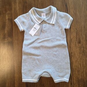 GAP Kids Knit Collared Gray One Piece Boys NWT